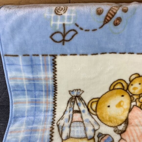 Northpoint Kids Bear & Bunny Soft Baby Blanket 43" x 55" Acrylic/Polyester - Picture 7 of 10